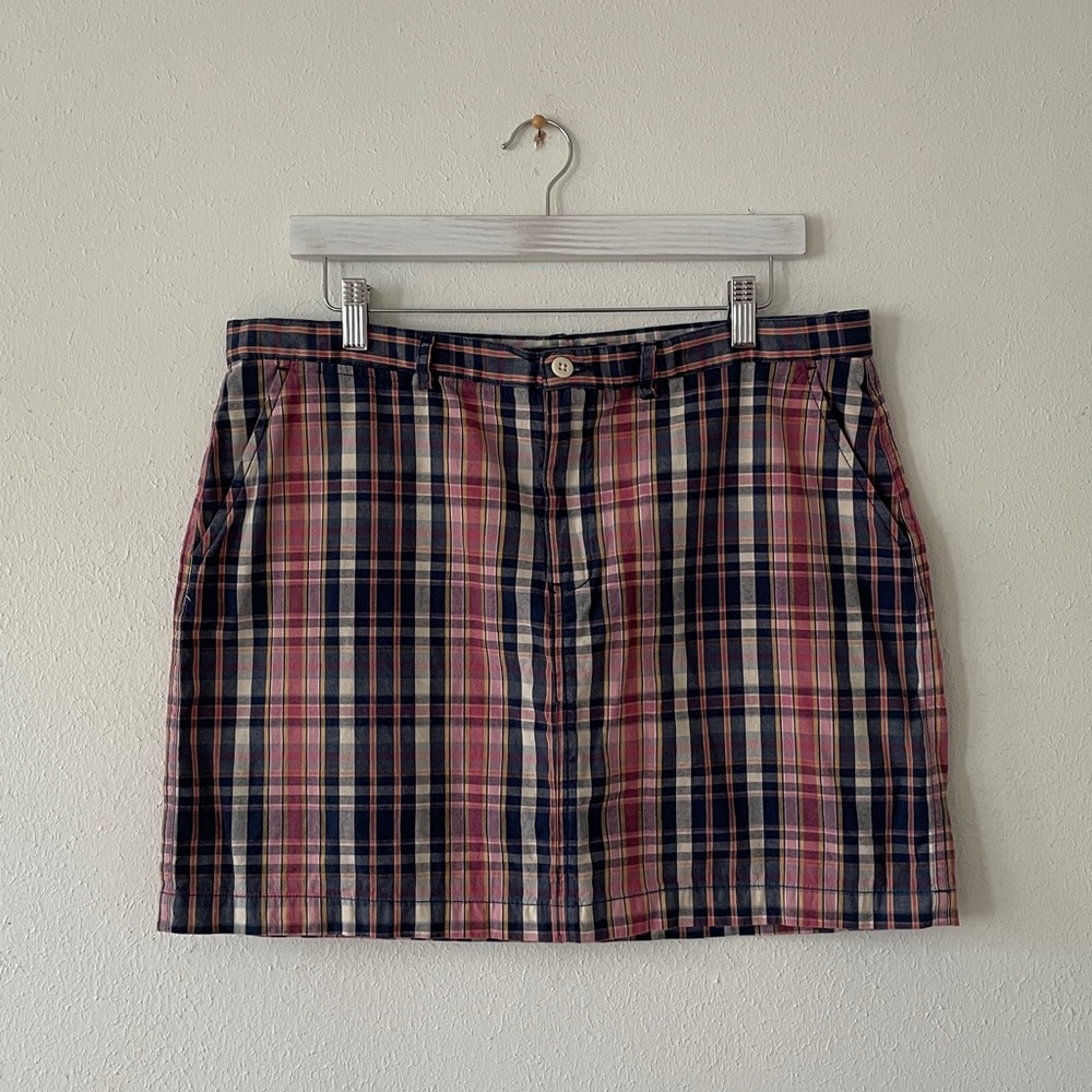 Ralph Lauren Sport Mini Skirt Plaid Faded 
Madras Cotton - Picture 4 of 16